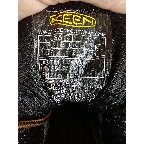 Keen Targhee II Mid ATSM F2413-11 EH Waterproof Brown Leather Work Boots Mens 13 - Picture 10 of 11